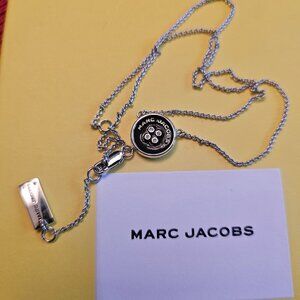 Marc Jacobs Womens Button Necklace Silver